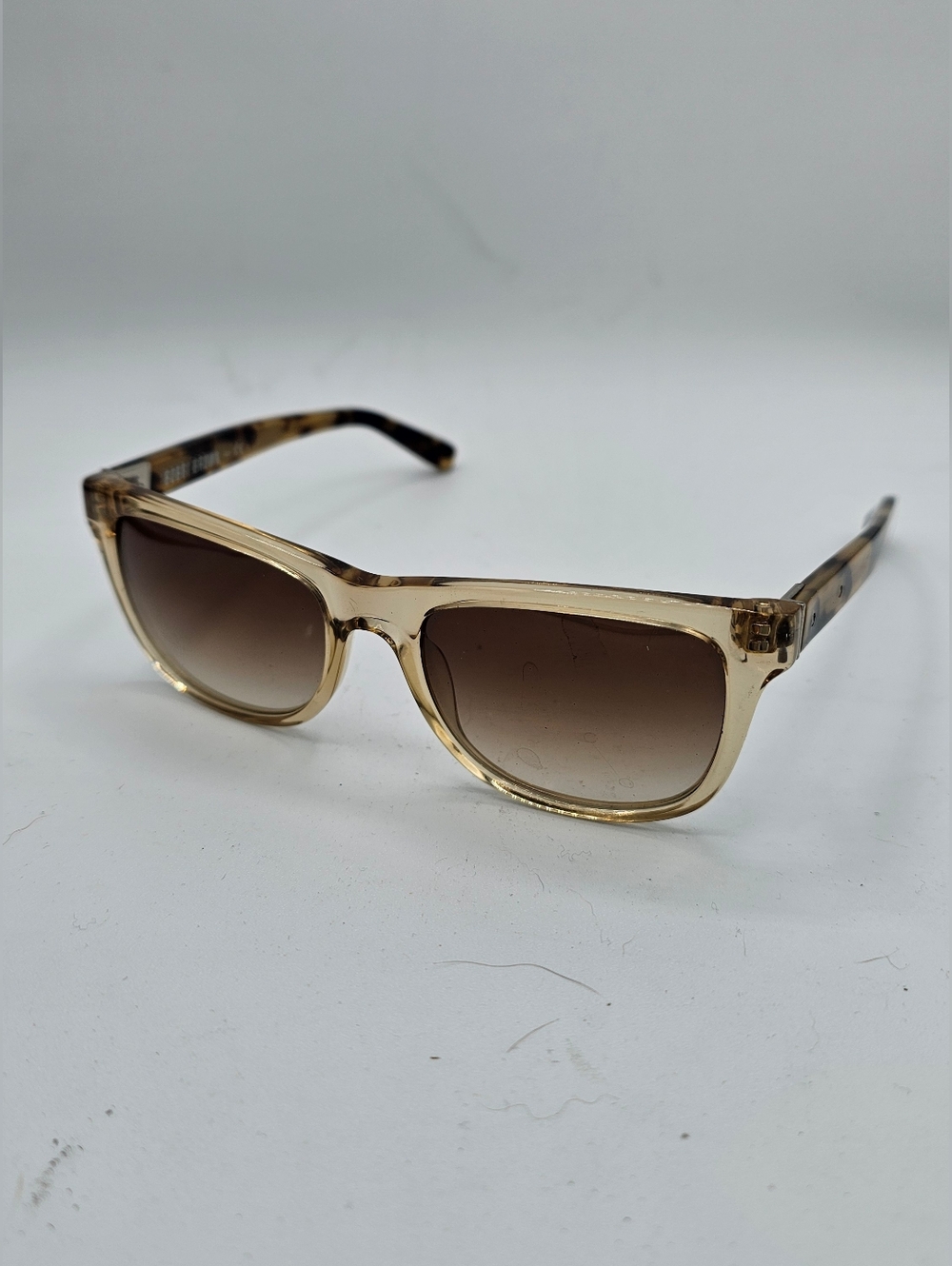 Bobbi Broan, Stevies Beige Frame Sunglasses with Gradient Brown Lenses